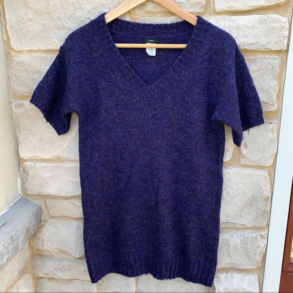 J. Crew Purple Short Sleeve Sweater
